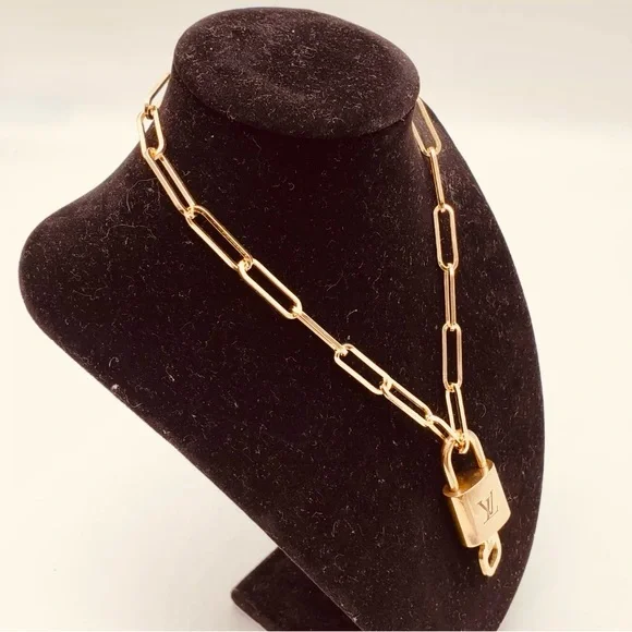 Louis Vuitton Lock & Key 22”Necklace Pendant